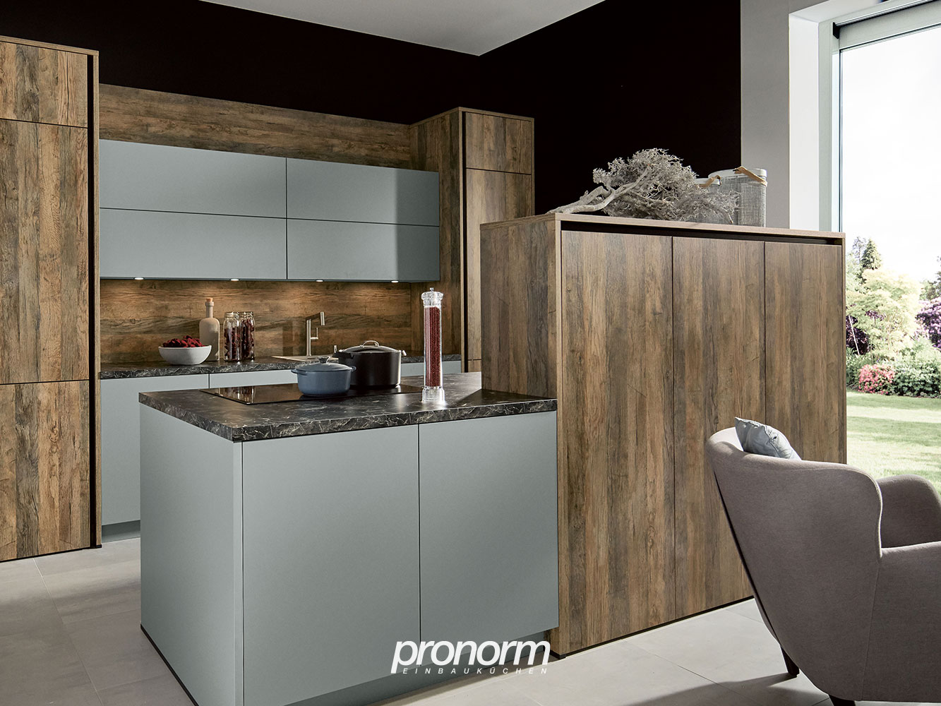 X-line Vintage Oak with Steel Grey