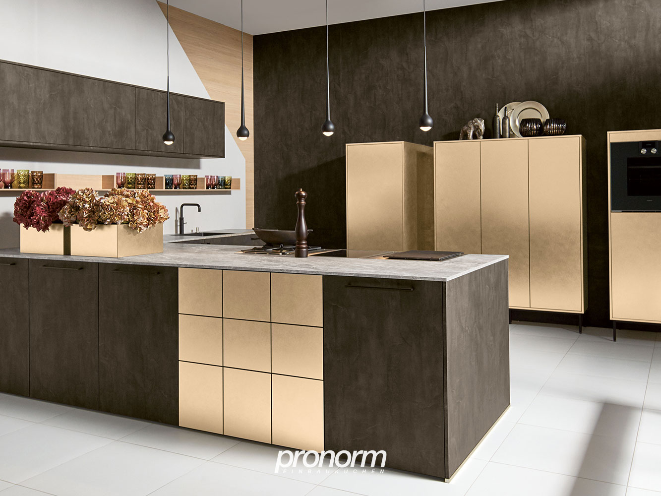 Gold Metal & Dark Steel